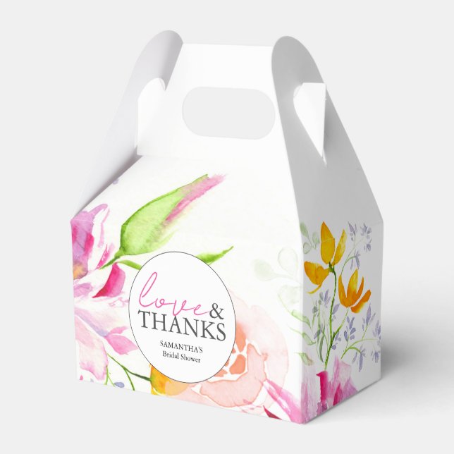 Fête des mariées personnalisée Ballotins Floral (Verso)