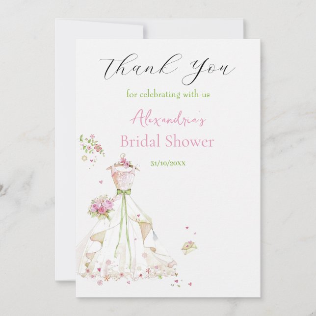 Fête des mariées personnalisée Merci (Devant)