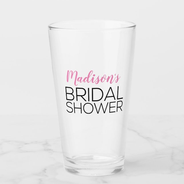 Fête des mariées personnalisée Verre de pinte pers (Devant)
