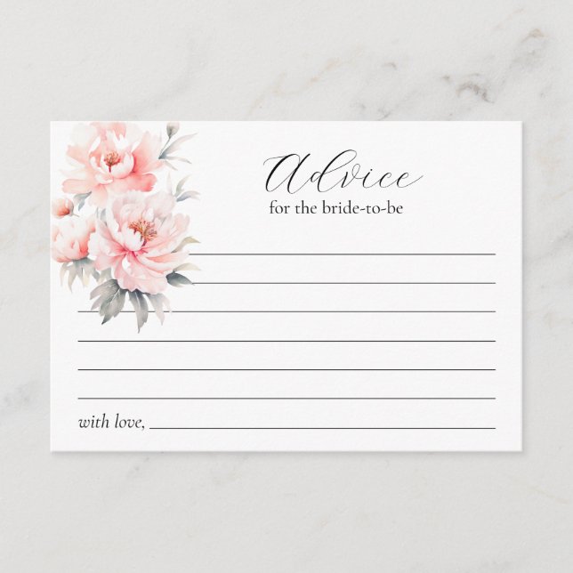 Fête des mariées Pink Peonies conseil à la future  (Devant)