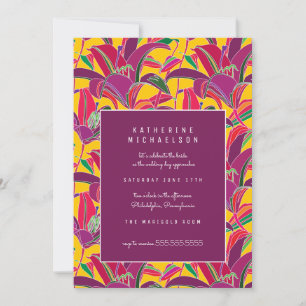 Fête des mariées Purple Tiger Lily Invitation