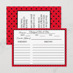 Fête des mariées Recette Carte Polka Point rouge e