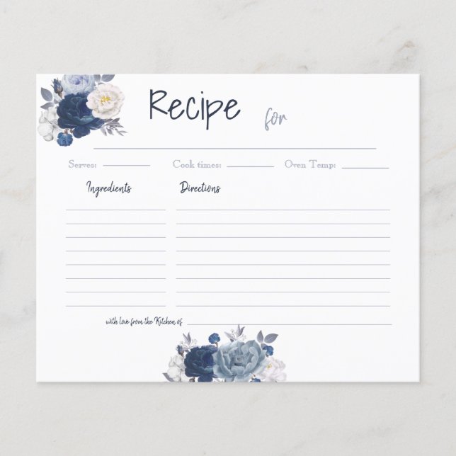 Fête des mariées Recette pour l'amour Cartes de co (Devant)