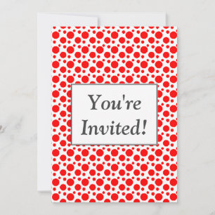 Fête des mariées Red Pois Invitations personnalisé