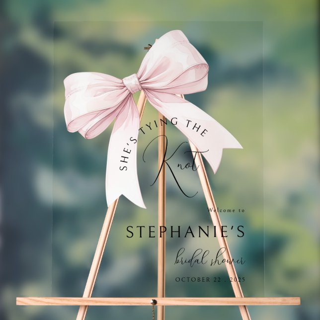 Fête des mariées rose Bow bienvenue (Neutre)