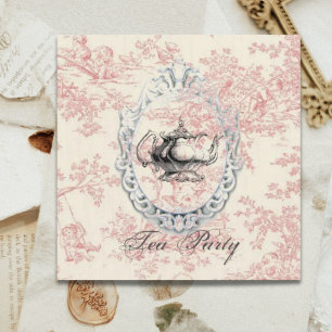 Fête des mariées rose Floral Tea Party Invitation