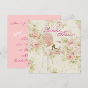 Fête des mariées rose Floral Tea Party Invitation