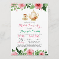 Fête des mariées Tea Party Invitation
