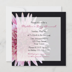 Fête des mères Brunch Invitation Gerbera Daisy
