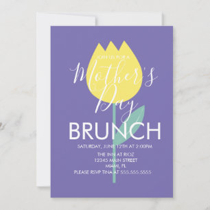 Fête des mères Brunch Tulip Floral Invitation