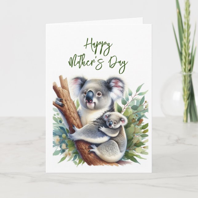 Fête des mères Carte de voeux Koala (Devant)