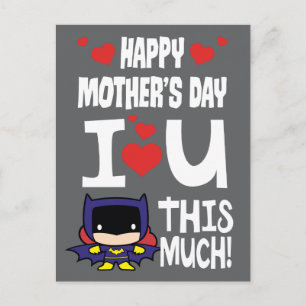 Fête des mères de batgirl   Je t'aime cette carte 