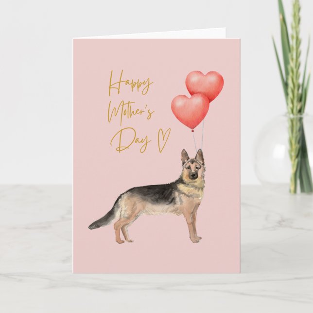 Fête des mères de chien - Carte mère berger allema (Devant)