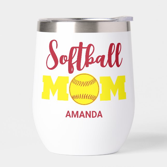 Fête des mères de la maman du softball personnalis (Gauche)