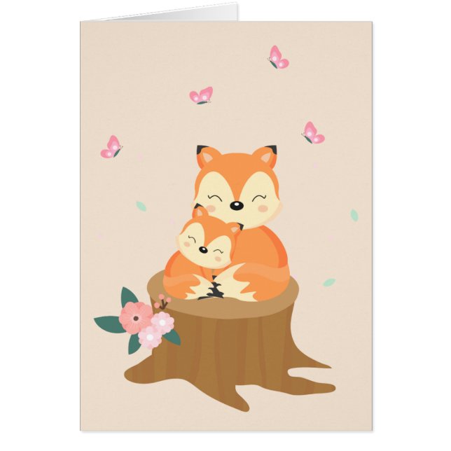 Fête des mères de la mère et du bébé Foxes (Devant)