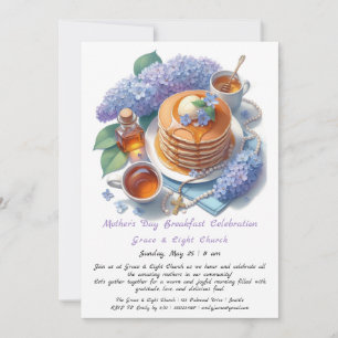 Fête des mères Église Petit déjeuner Invitation - 