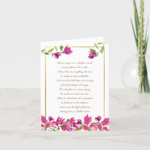 Fête des mères florales ou carte de poème de maman