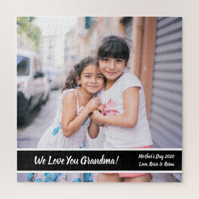 Fête des Mères Grand-mère Photo Gift Custom Puzzle (Vertical)