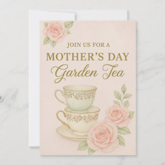 Fête des mères Invitation thé | Élégant