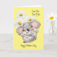 Fête des mères Koalas Carte de voeux