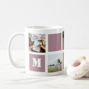 Fête des mères Mauve 5 Photos Maman Collage Mug