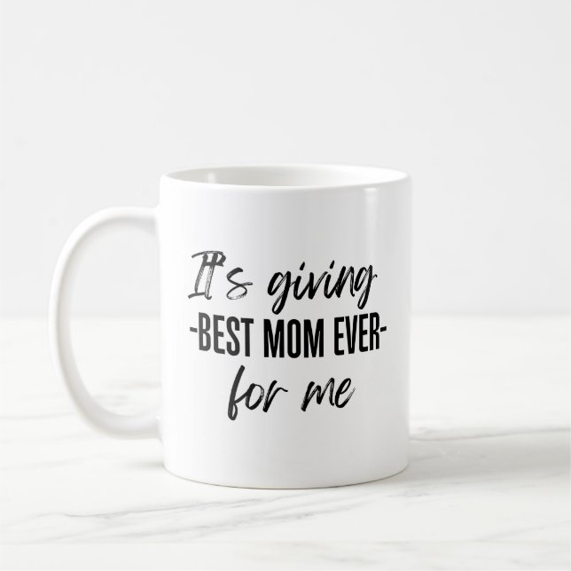 Fête des mères Meilleure maman Cadeau Café Mug (Gauche)