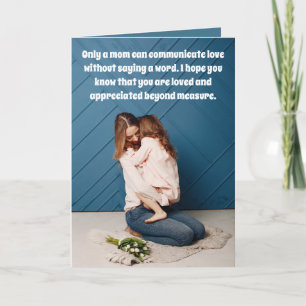 Fête des mères Message sincère Carte de vacances p