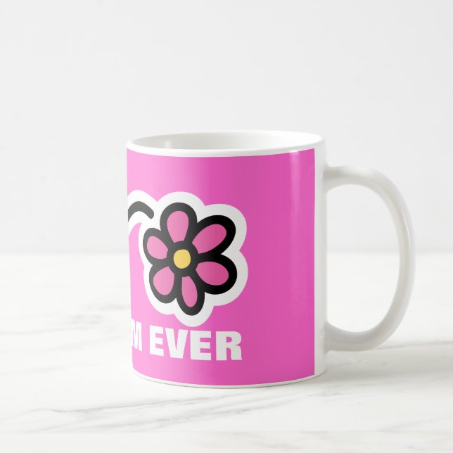Fête des mères Mug avec fleur marguerite rose | Me (Droite)
