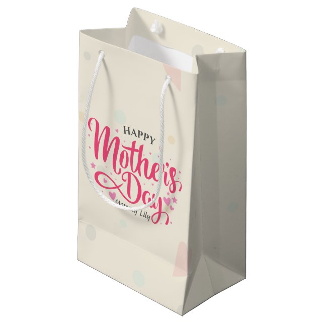 Fête des mères personnalisées | Sac Cadeau (Devant Angle)