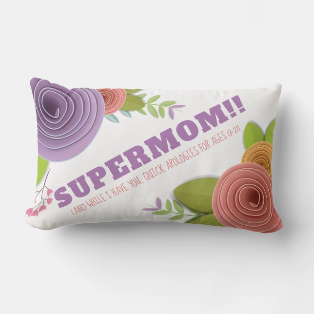 Fête des mères personnalisées SuperMaman Coussin f (Recto)