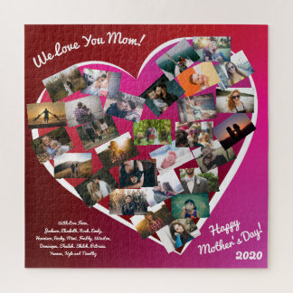 Fête des mères Photo Collage Cadeau Puzzle personn