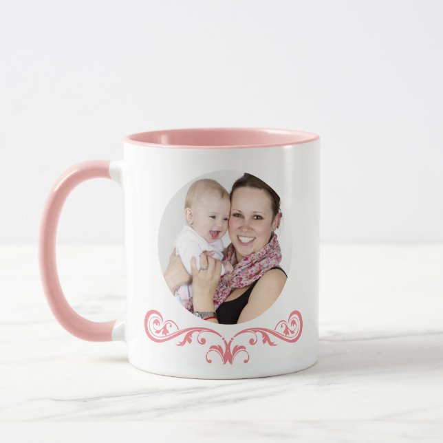 Fête des mères photo Delicate Pink Coffee Mug (Gauche)