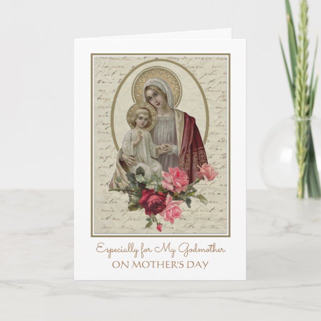 Fête des mères religieuses Carte catholique Godmèr (Devant)