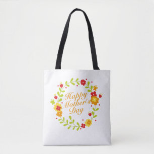 Fête des Mères simple et heureuse Sac fourre-tout 