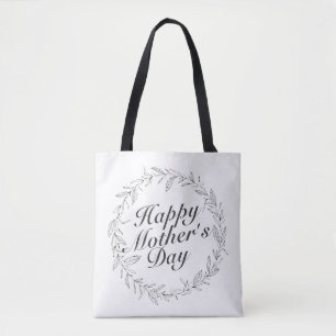 Fête des Mères simple et heureuse Sac fourre-tout 