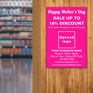 Fête des mères Vente d'affaires Pink Poster