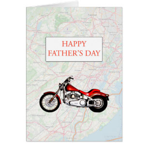 Fête des pères avec carte et moto