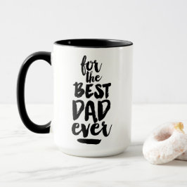 Fête des pères blanche noire de tasse pour le