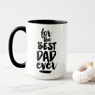 Fête des pères blanche noire de tasse pour le