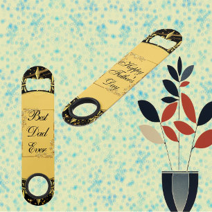 Fête des pères de calligraphie moderne Doré perruq