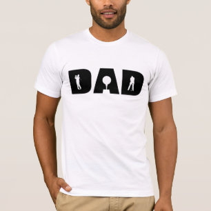 Fête des pères jouante au golf de T-shirt de papa