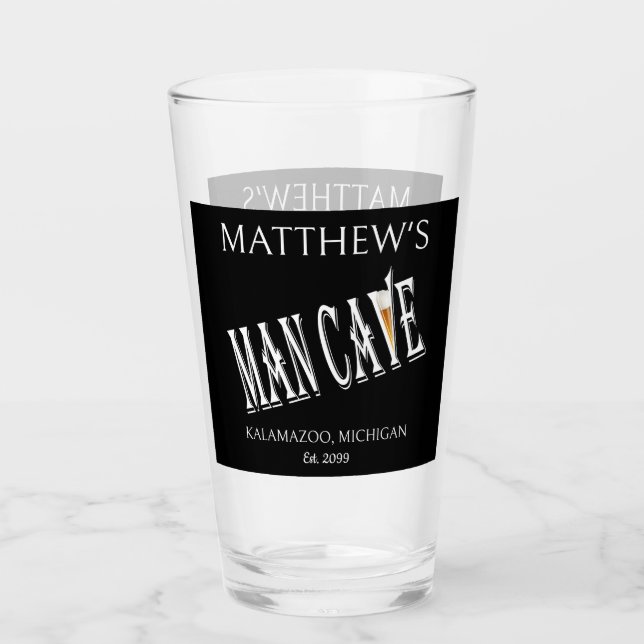 Fête des pères Man Cave Pub Bière Soda Boire Verre (Devant)