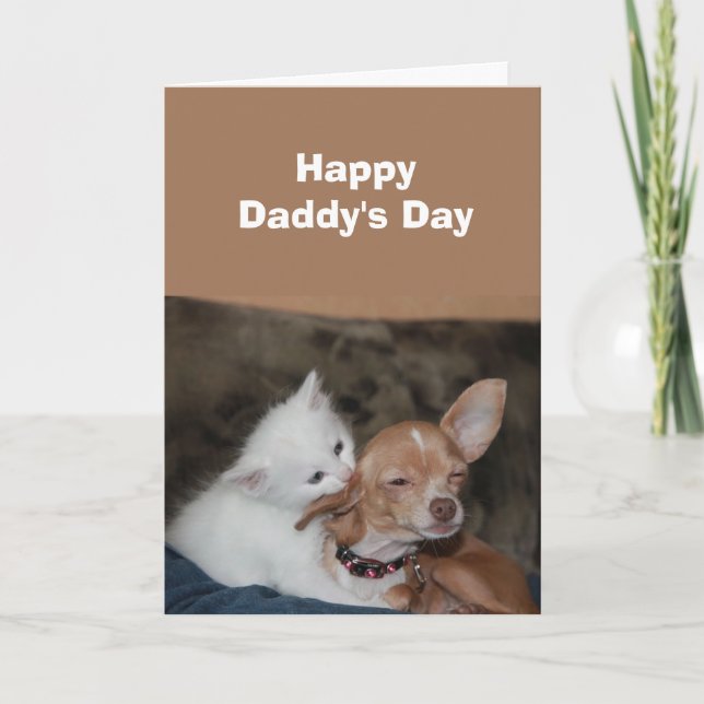 Fête des pères Meilleur Papa De Animaux Carte De V (Devant)