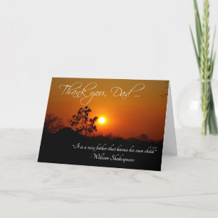 Fête des pères Merci Shakespeare Citation