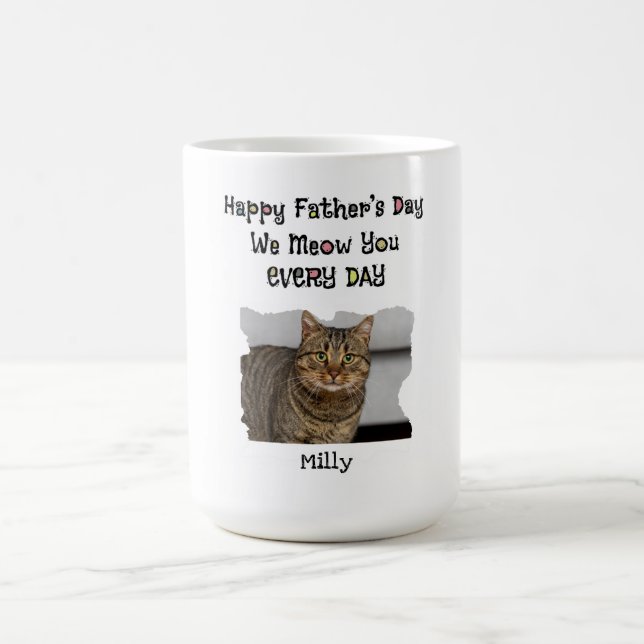 Fête des pères personnalisée Chat Mug (Centre)