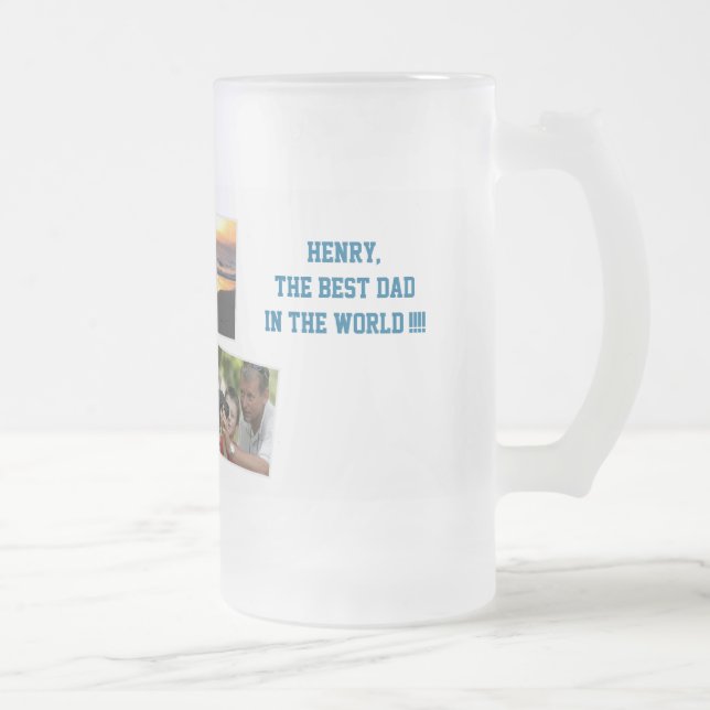 Fête des pères personnalisée Mugs AJOUTER VOTRE PH (Droit)