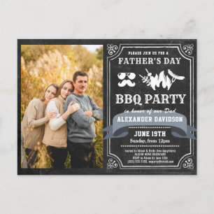 Fête des pères Photo BBQ Party Invitation