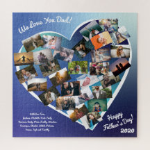 Fête des pères Photo Collage Cadeau Puzzle personn
