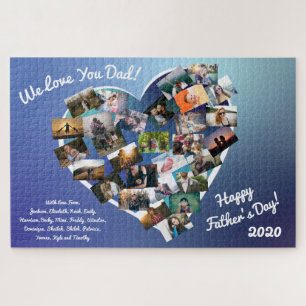 Fête des pères Photo Collage Cadeau Puzzle personn