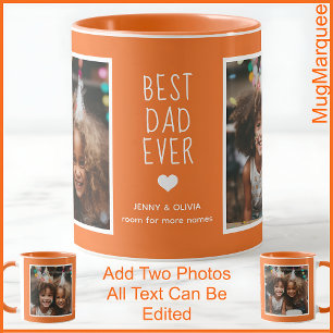 Fête des Pères Photo personnalisée & Noms Mug Oran